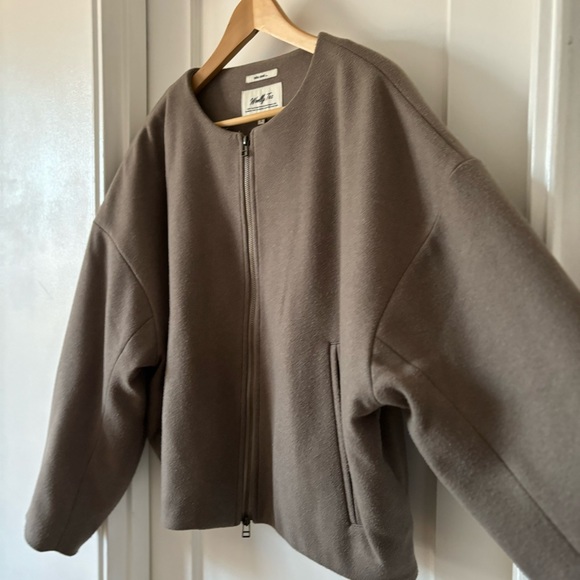 Nico And… Woolly Tec Oversized Zip Beige Coat Jacket - Picture 4 of 13